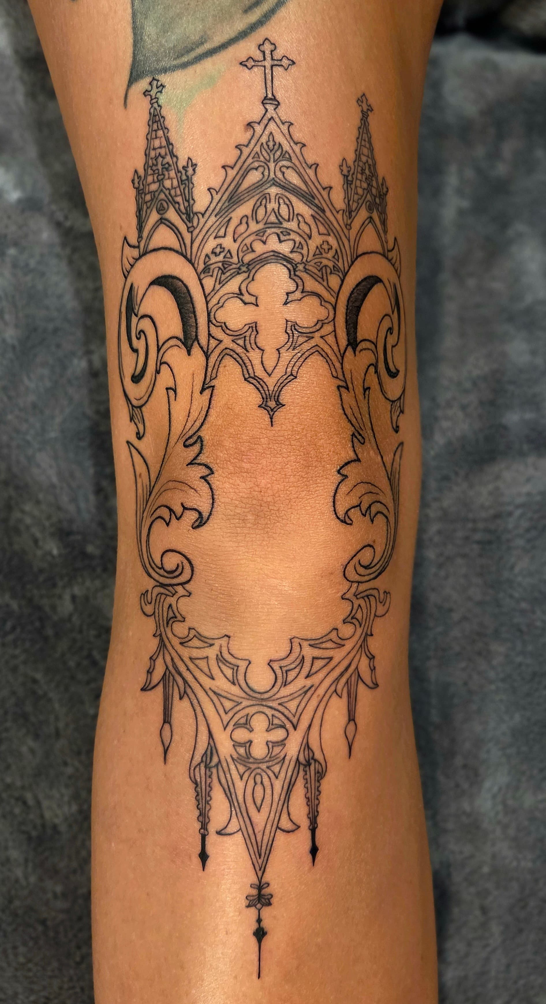 Fine Line & Floral tattoo by D Christi