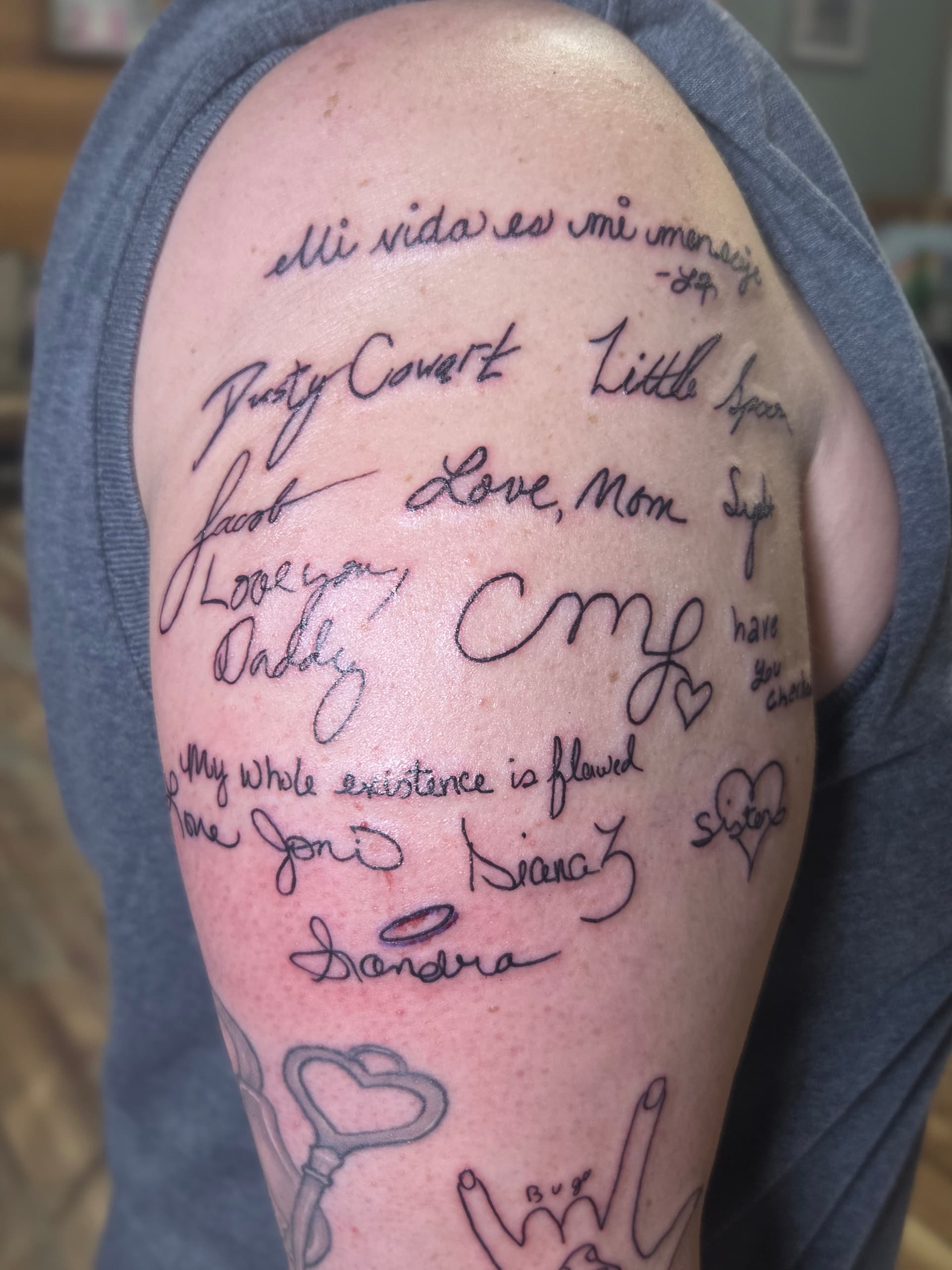 Fine Line & Floral tattoo by D Christi