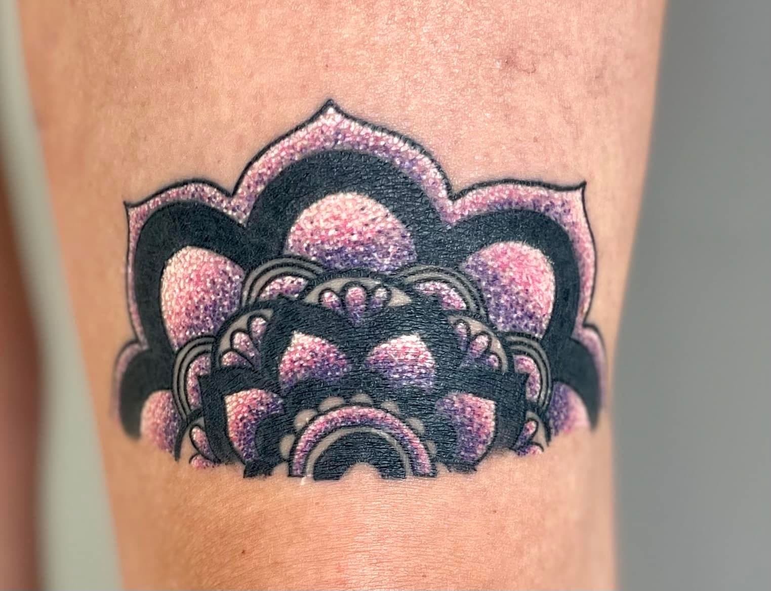 Watercolor & Glitter tattoo by D Christi