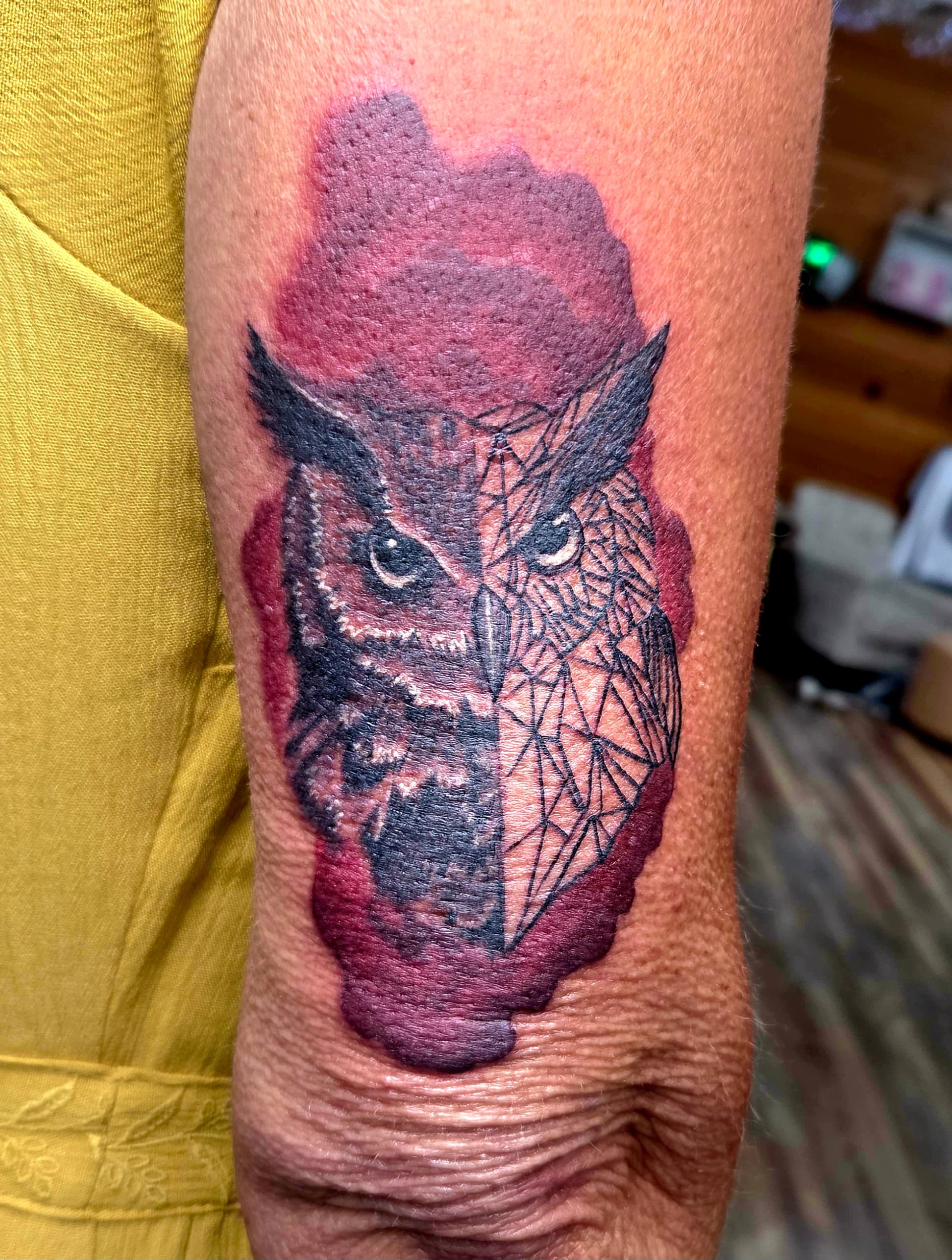 Watercolor & Glitter tattoo by D Christi