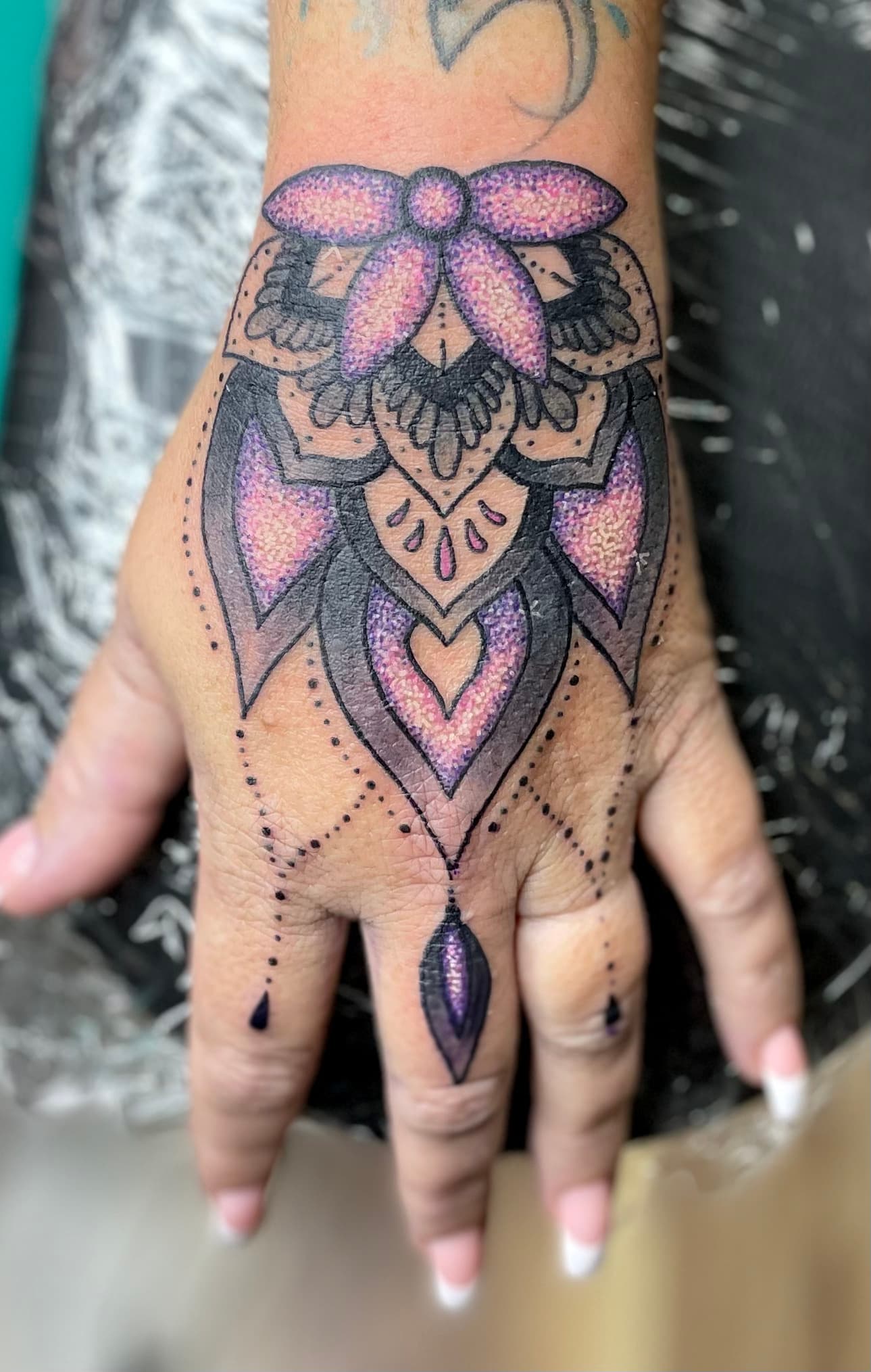 Watercolor & Glitter tattoo by D Christi